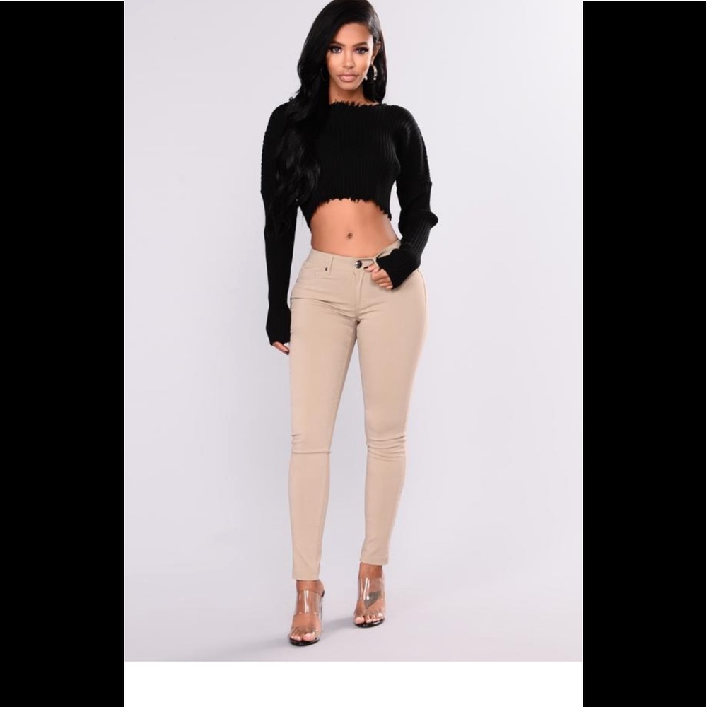 Fashion nova Khaki pants L